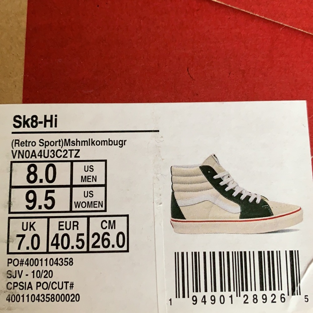 VANS WMNS SK8-HI RETRO SPORT MARSHMALLOW/BKOMBURG Sneakers - Picture 16 of 16